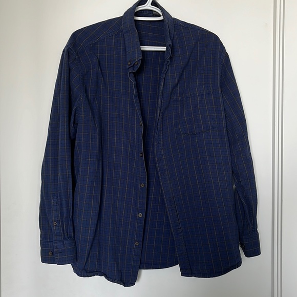 Blue Plaid Button Down - Picture 1 of 4